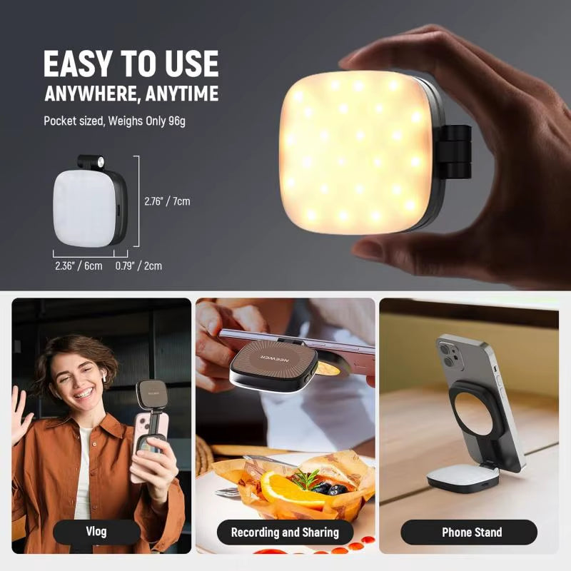 Magnetic Selfie Light for iPhone - Perfect for Zoom Makeup, Photography, and Video Conferencing