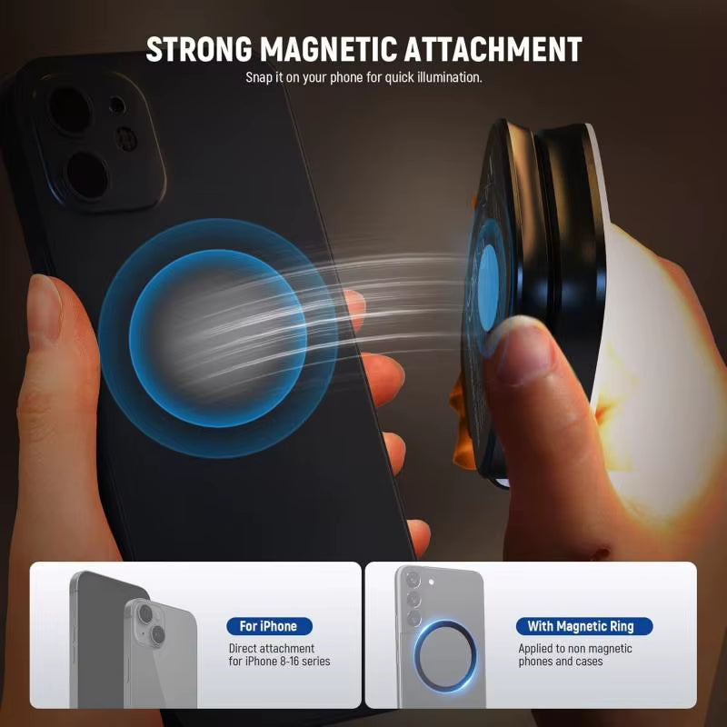 Magnetic Selfie Light for iPhone - Perfect for Zoom Makeup, Photography, and Video Conferencing