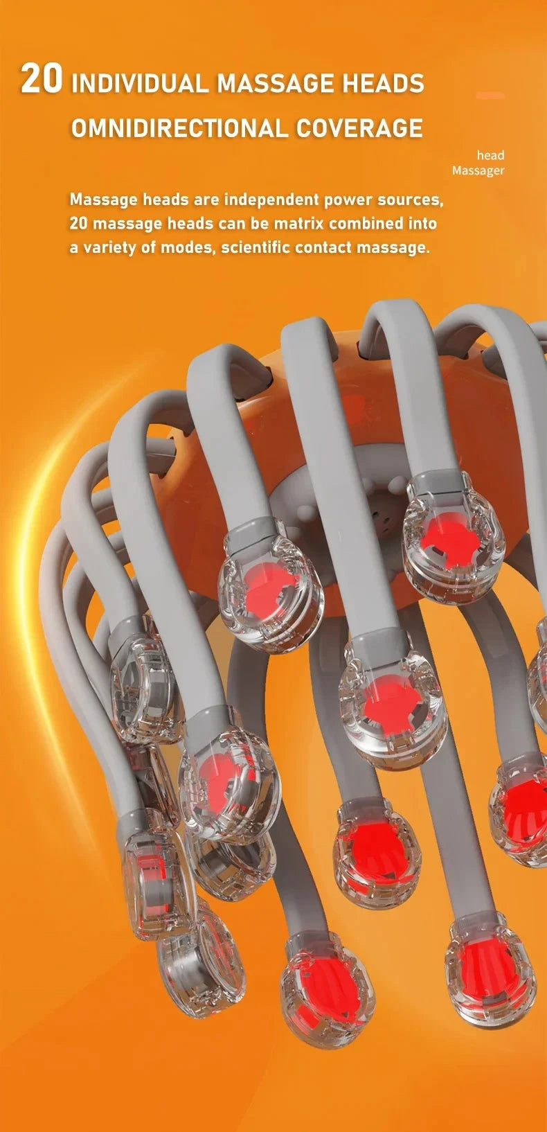 Head Massager Octopus Scratcher for Relaxation Stress Migraine