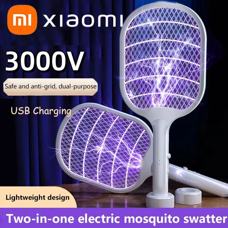 3000V Electric Mosquito Swatter 2-In-1