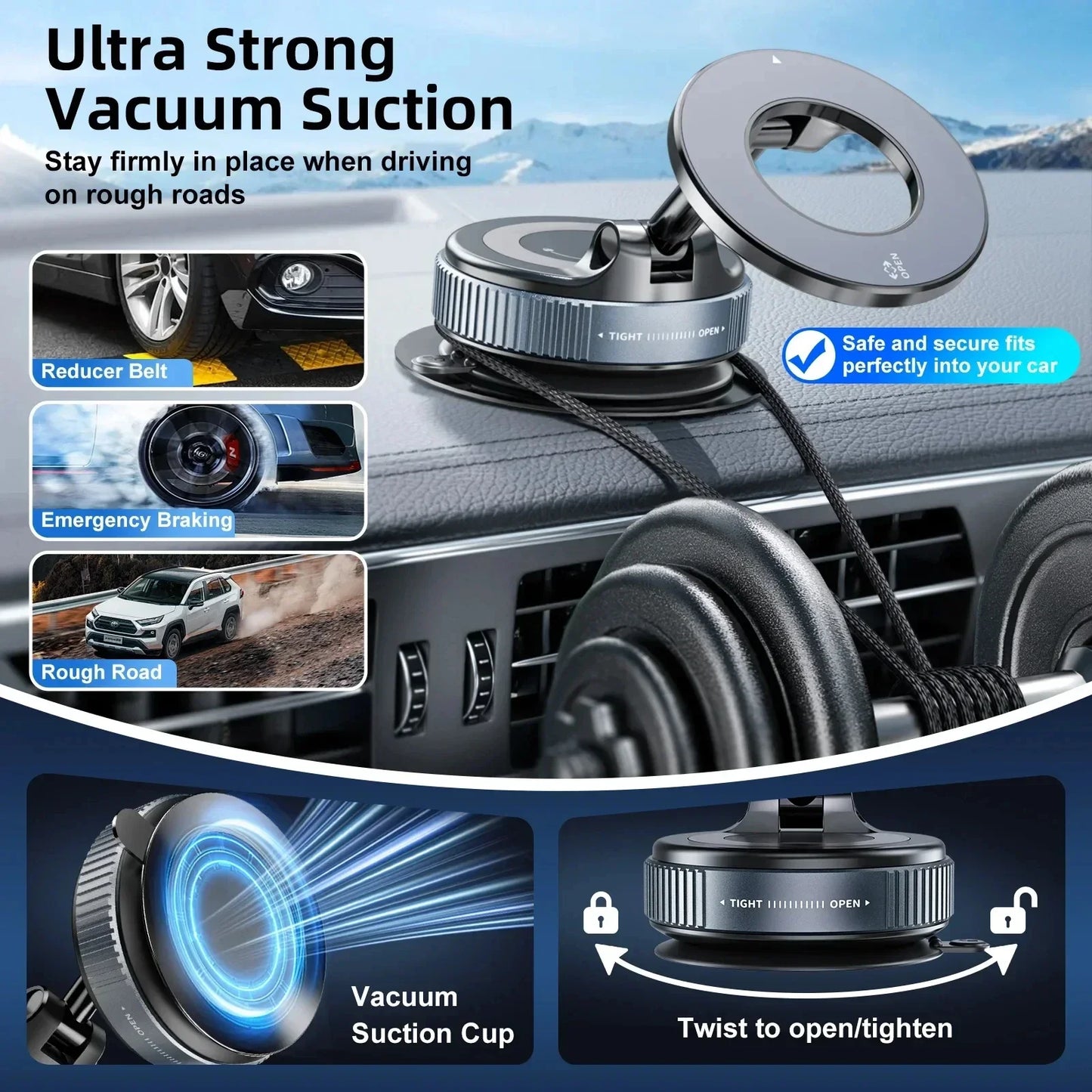 Xiaomi Magnetic Vacuum Phone Holder 360° Rotation