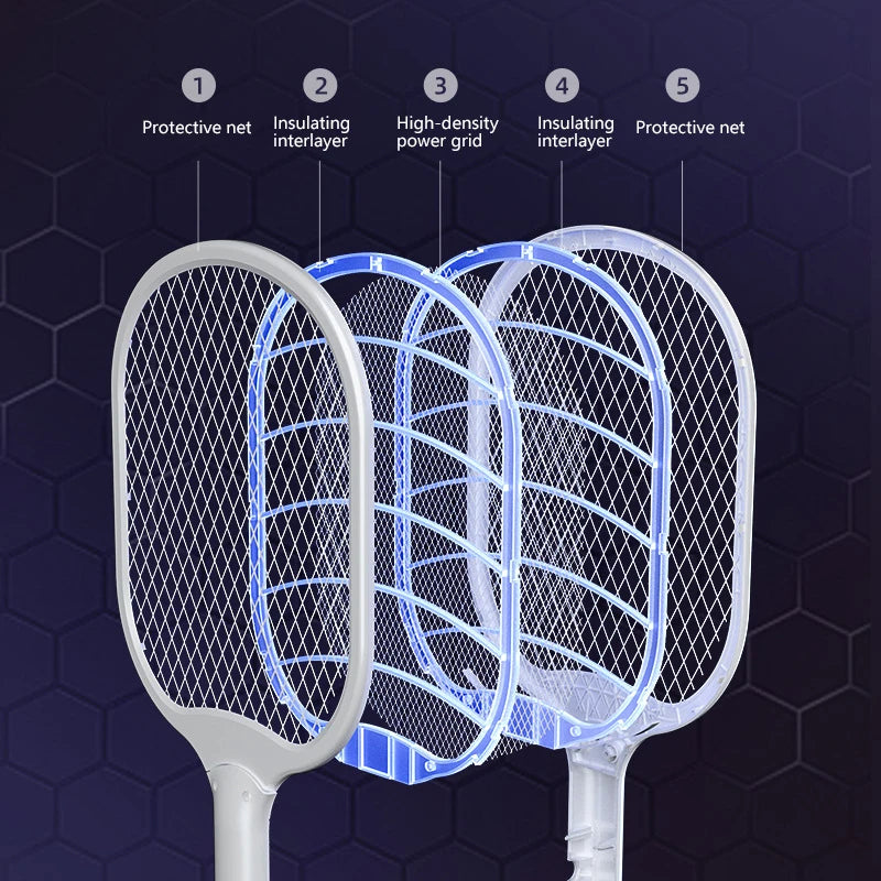3000V Electric Mosquito Swatter 2-In-1