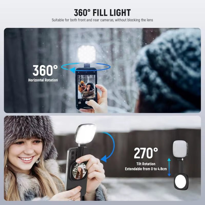 Magnetic Selfie Light for iPhone - Perfect for Zoom Makeup, Photography, and Video Conferencing
